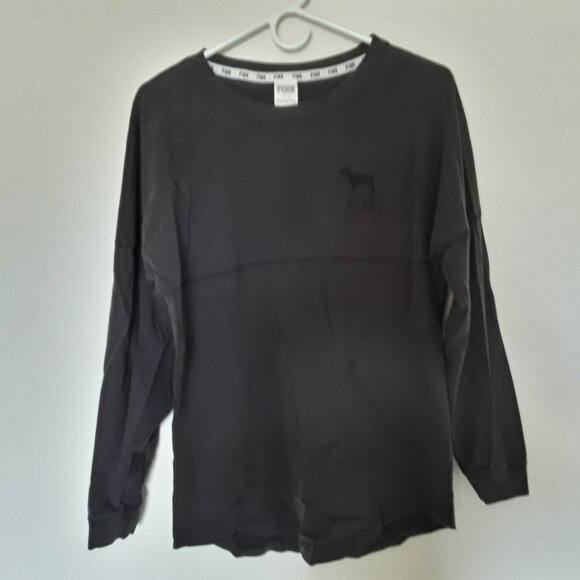 Women's Pink Victorias Secret Heavy Blend Dark Grey T-Shirt Size Small - Picture 1 of 6